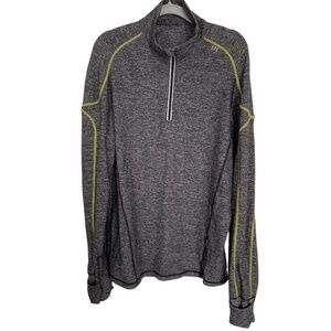 LULULEMON Men’s Half Zip Heathered Black Size Large